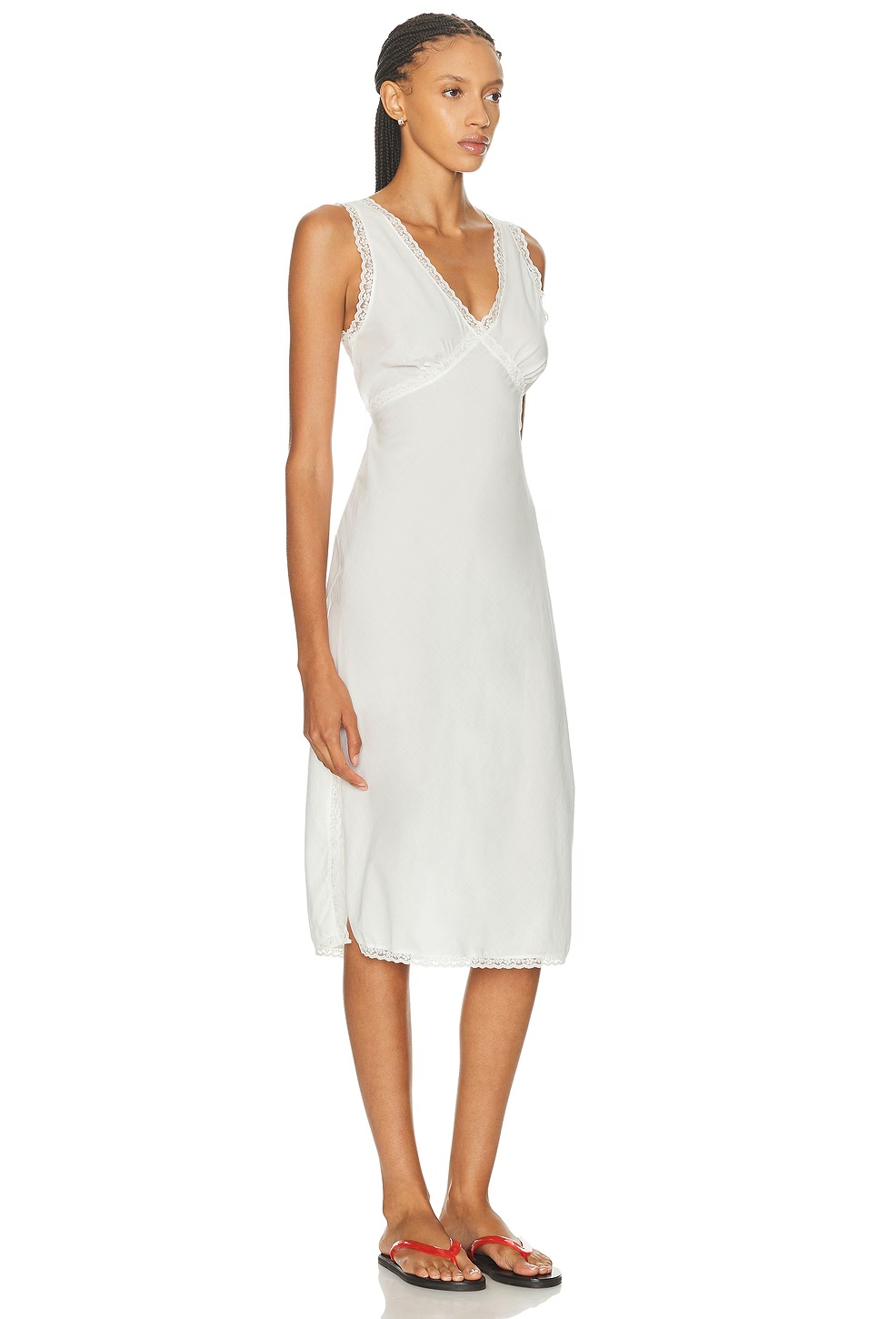 for FWRD The Iris Slip Dress White