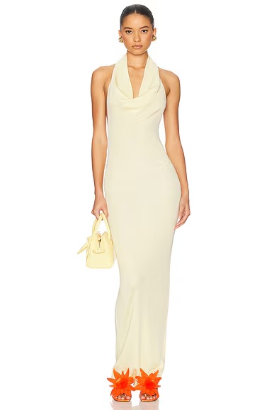 Aaliyah Maxi Knit Dress Butter Yellow