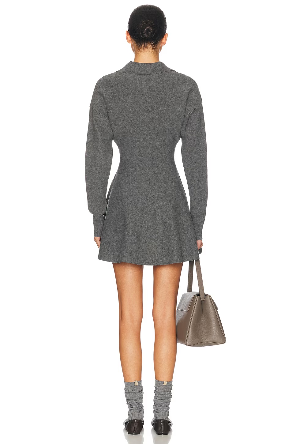 Saffron Mini Knit Dress Heather Grey
