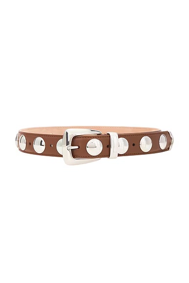 Benny 30mm Stud Belt Dark Tan