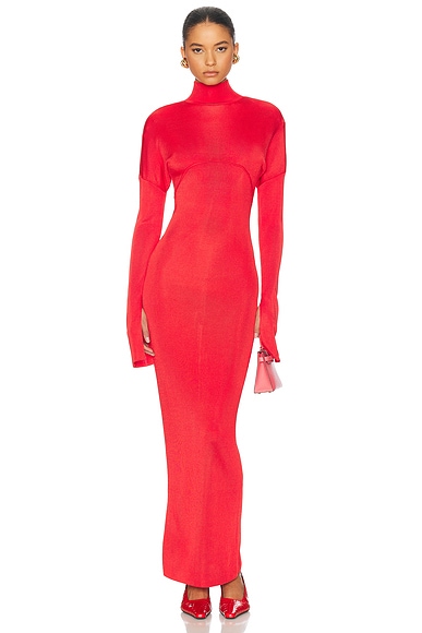Cordelia Maxi Knit Dress Red