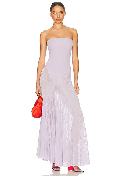 June Knit Bodysuit Dress Lavender