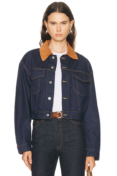 Kira Curve Sleeve Trucker Jacket Midnight Mile