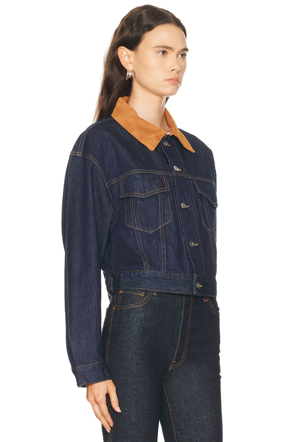 Kira Curve Sleeve Trucker Jacket Midnight Mile