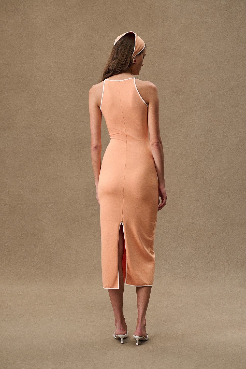 for FWRD Sleeveless Cut-out Long Dress Orange