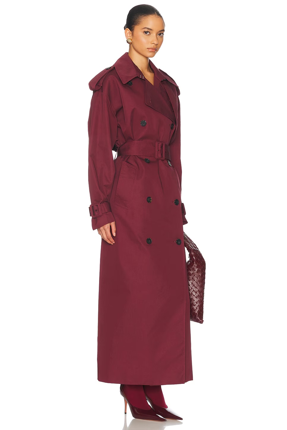 Classic Oversized Trench Burgundy