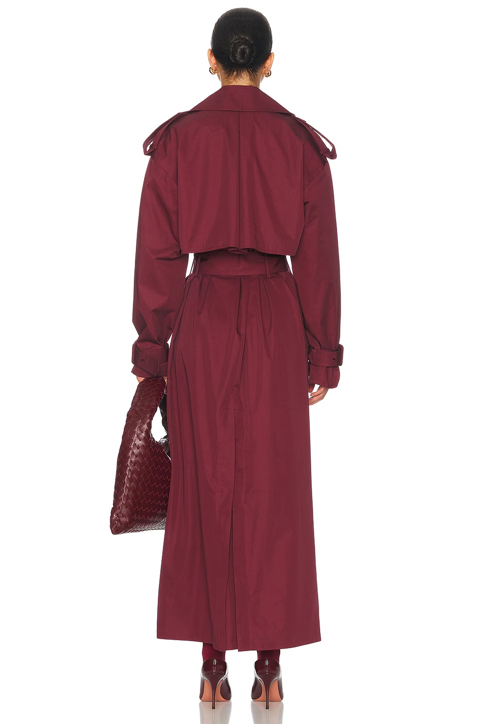 Classic Oversized Trench Burgundy