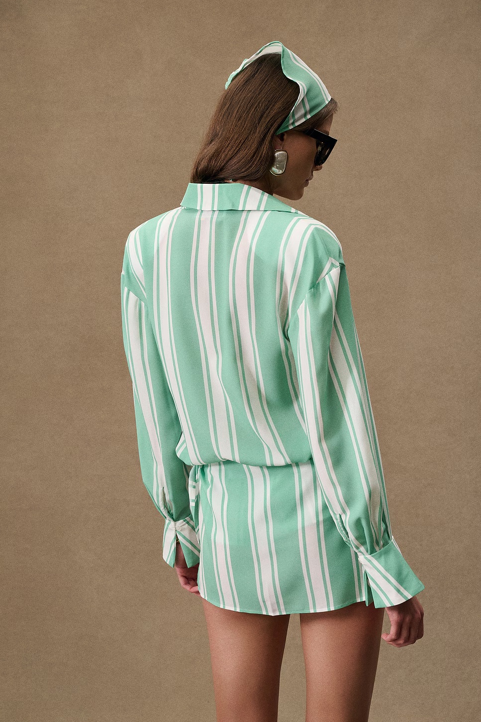 for FWRD Raglan Shirt White & Mint Stripes