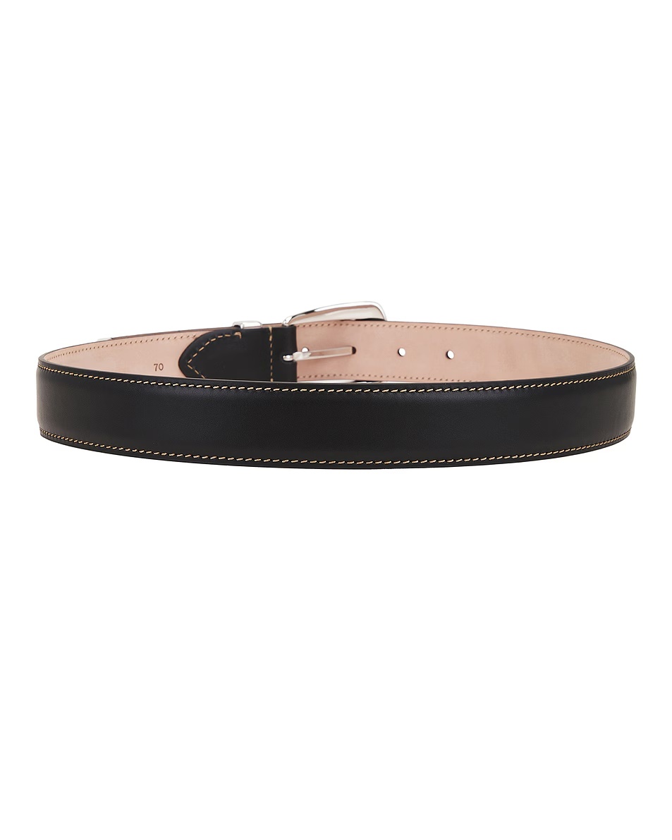 Benny 30mm Belt Dark Brown & Off White