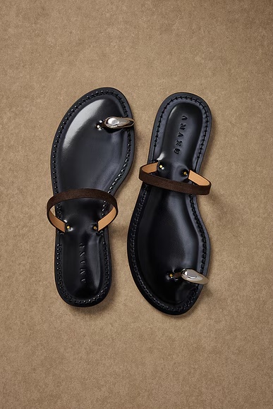 for FWRD Kibera Sandal Chocolate Suede & Silver