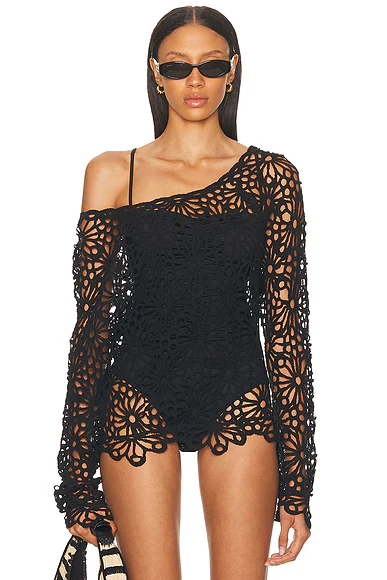 for FWRD Off Shoulder Raglan Top Black