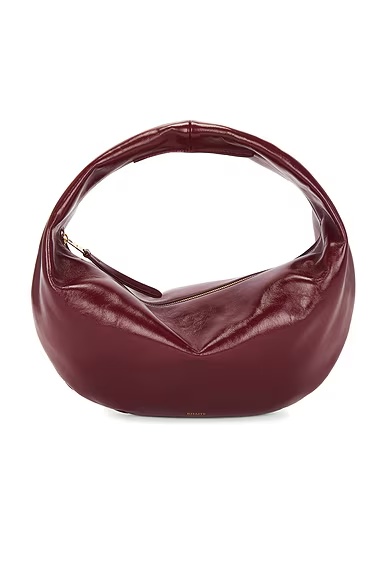 Olivia Patent Hobo Bag Oxblood