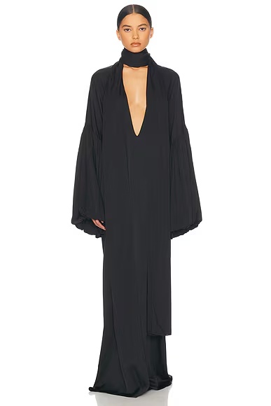 Serafina Silk Dress Black