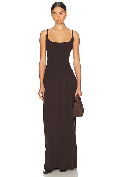 Maddison Maxi Knit Dress Brown