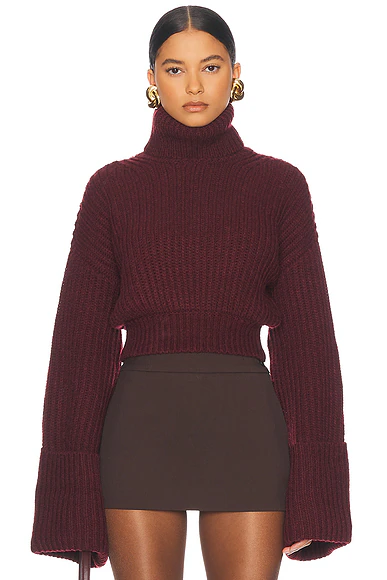 Esti Turtleneck Sweater Burgundy