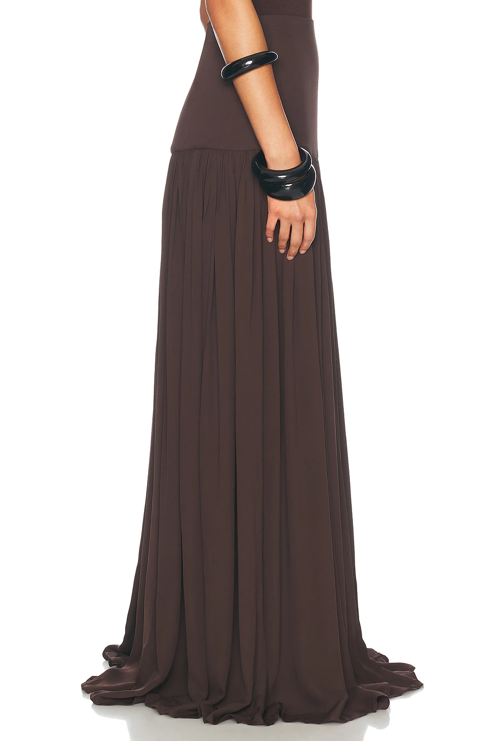 Diaphanous Maxi Skirt Coffee