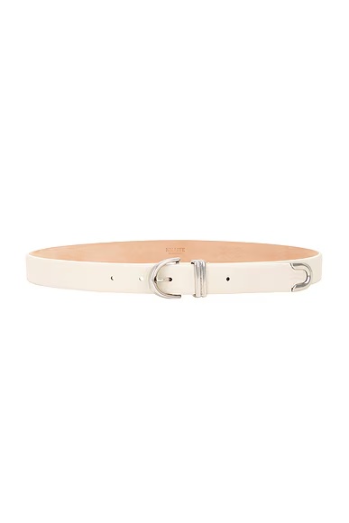 Bambi Antique Silver 25mm Belt Dark Ivory