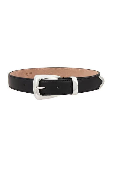 Benny Silver Hardware Belt Black