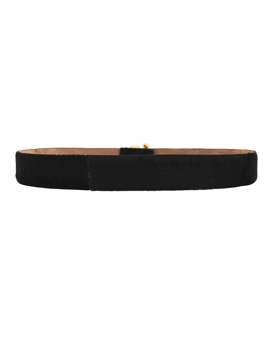 Bambi Skinny Gold Hardware Belt Black