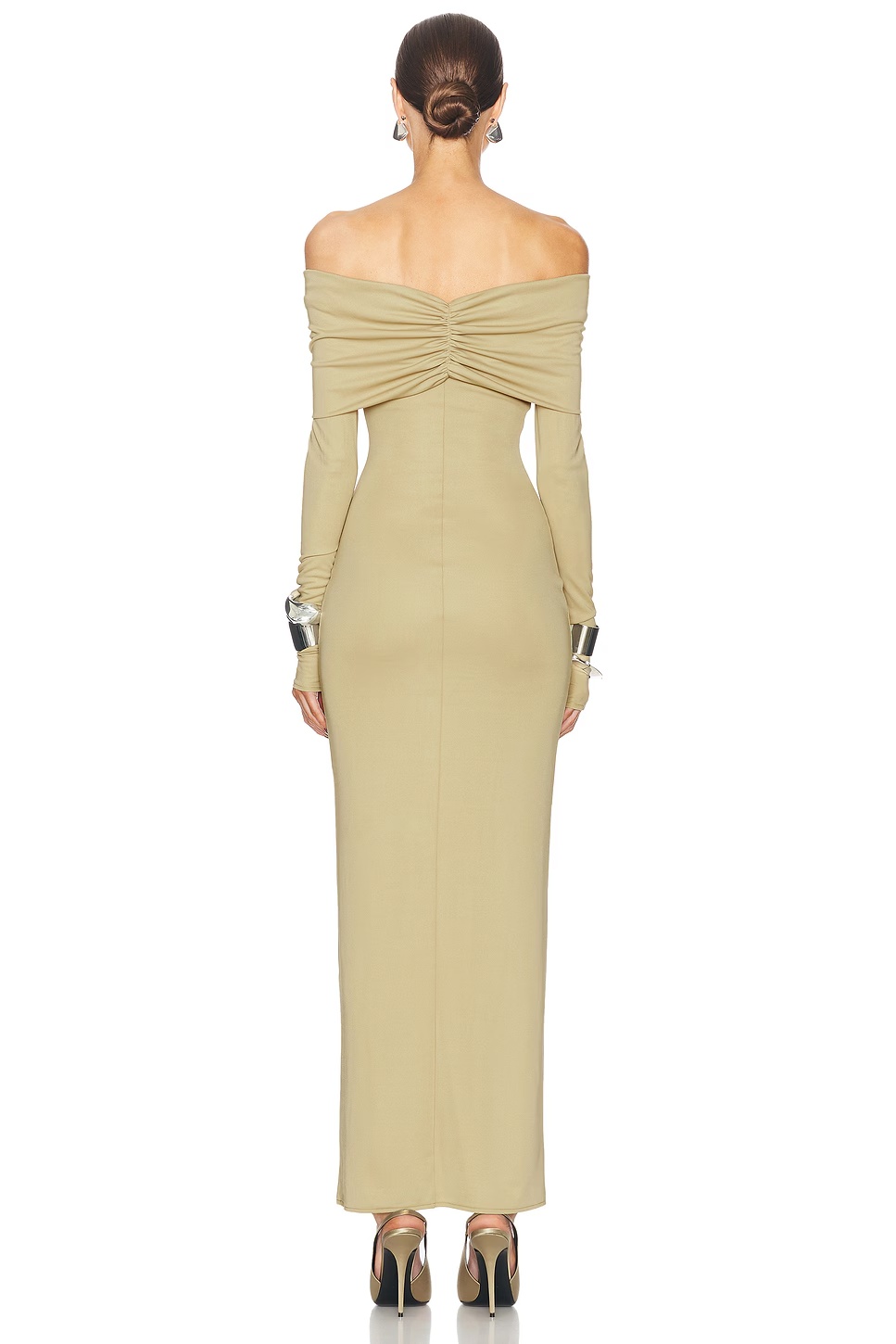 Matte Jersey Off Shoulder Maxi Dress Elm