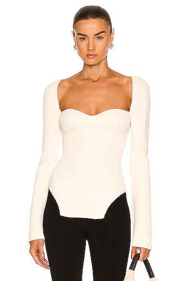 Maddy Long Bustier Top Cream
