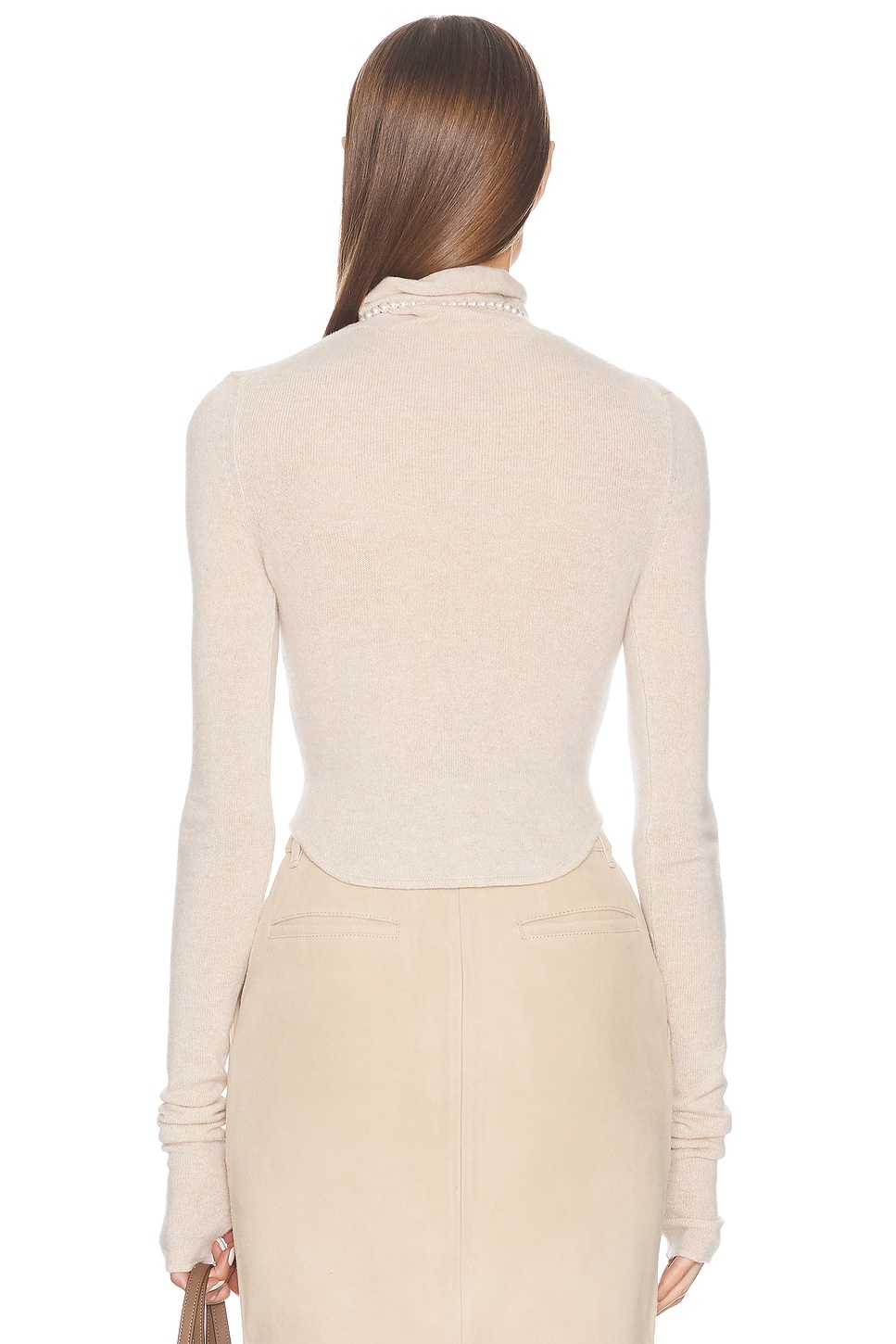 Alva Cashmere Turtleneck Heather Oatmeal