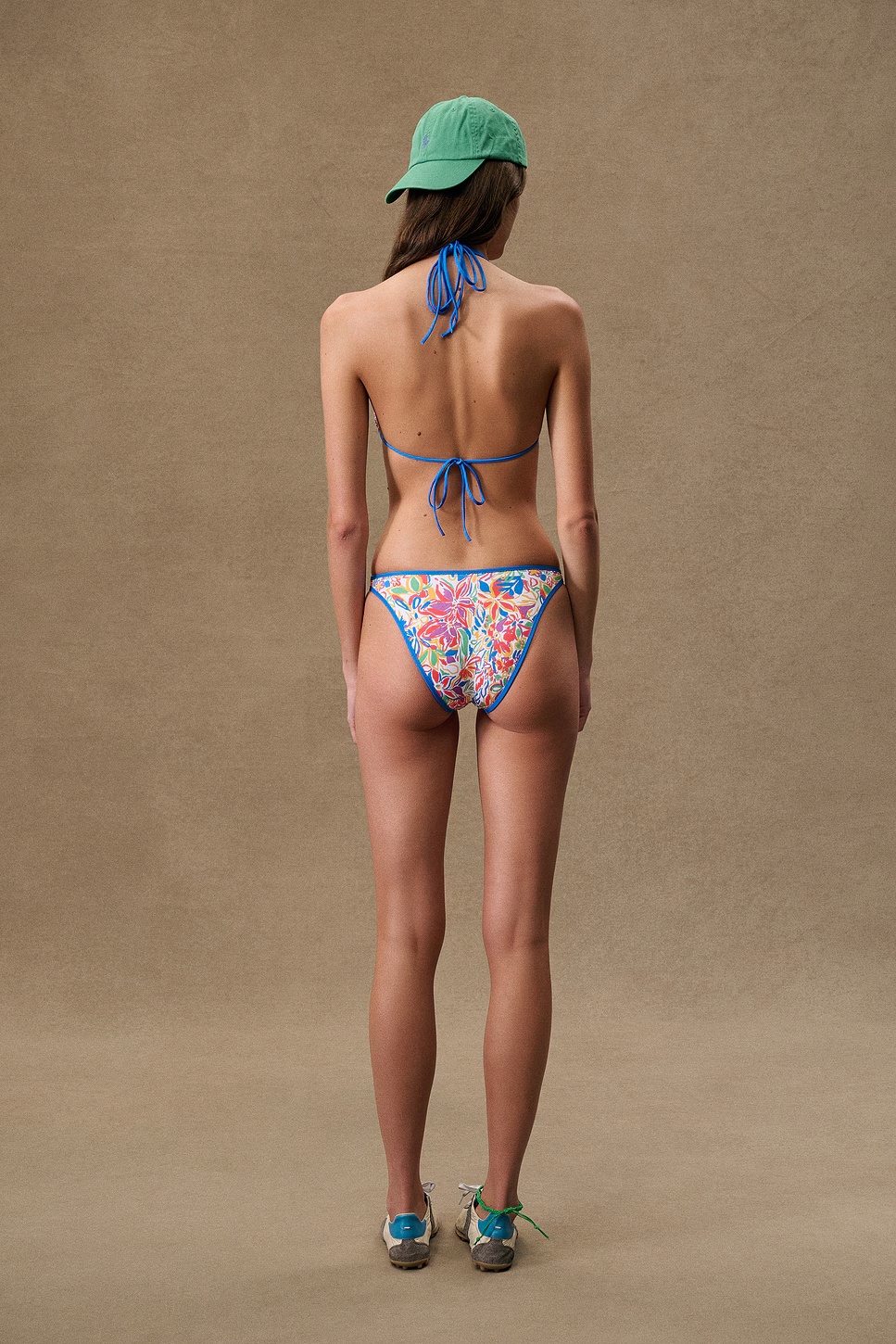 for FWRD Double String Bikini Top 80s Floral Scribble