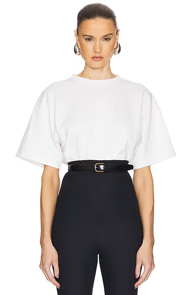The Sculpted Tee in Thick Jersey White