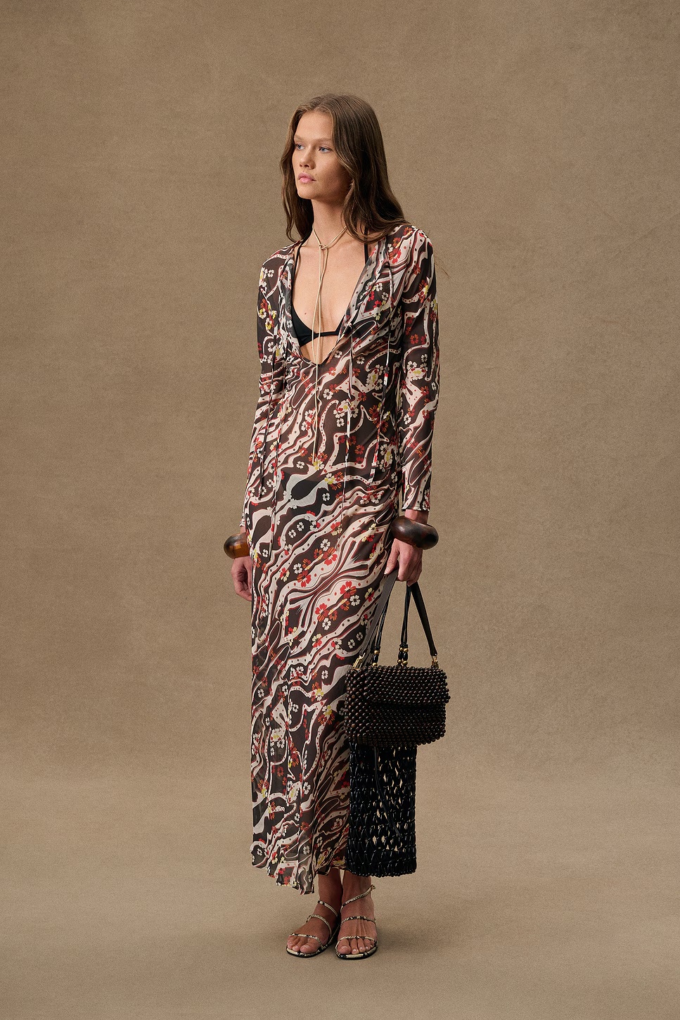 for FWRD Magy Dress Brown & Cream