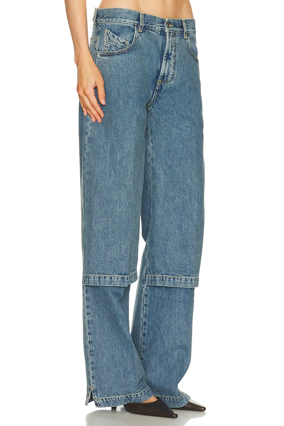 Tiered Wide Leg Sky Blue