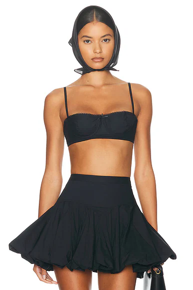 Poplin Bra Black