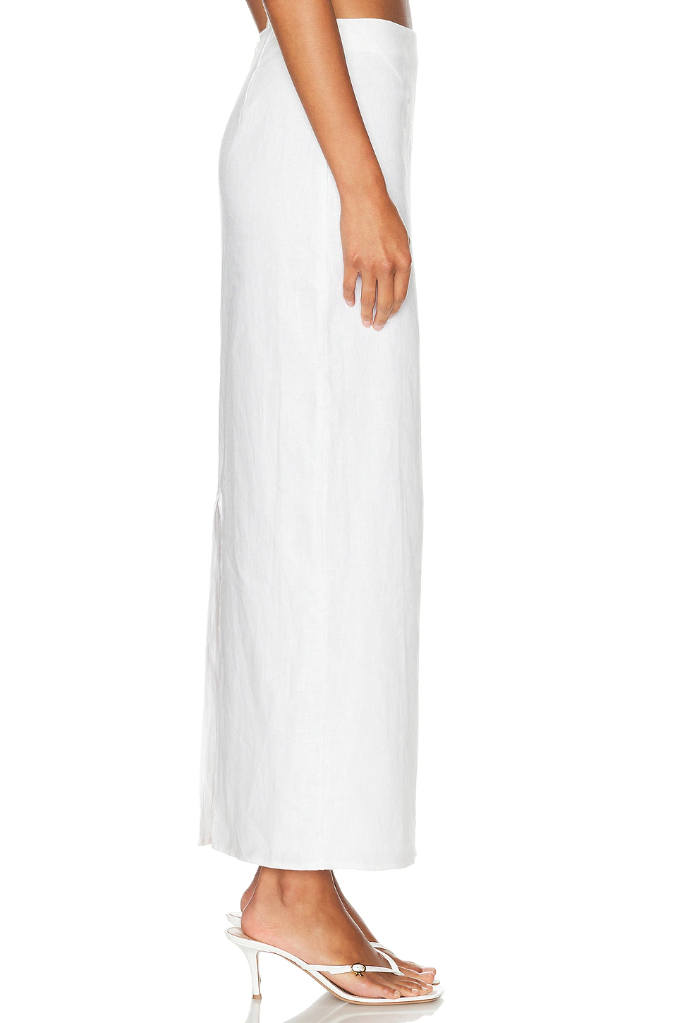 Linen Maxi Skirt Natural White