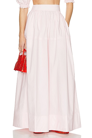 Poplin Maxi Skirt Pale Pink