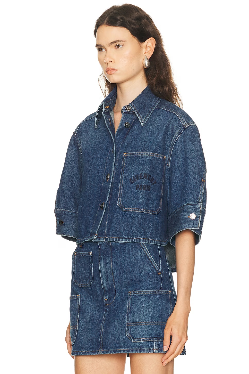Cocoon Short Sleeves Shirt Medium Blue