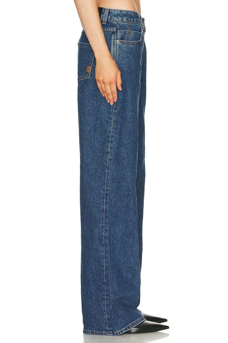 Denim Straight Leg Bleu Jean Fonce