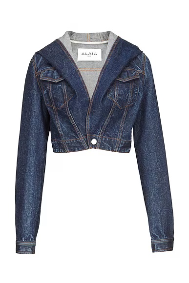 ALAΪA Hooded Jacket Dock Blue
