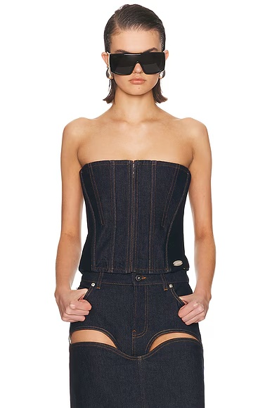 Denim Corset Top Indigo
