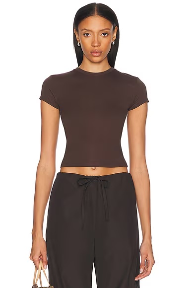 Crew Neck Tee Seal Brown