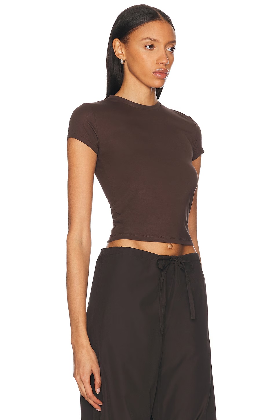 Crew Neck Tee Seal Brown