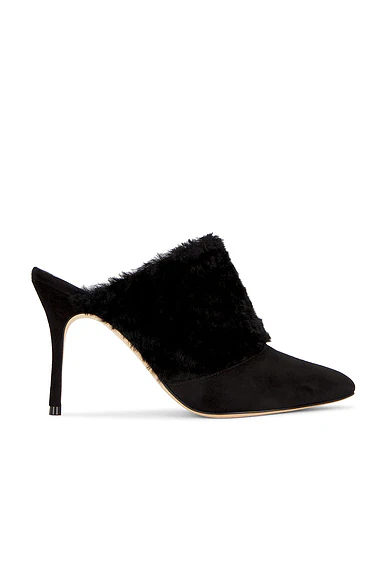 Pelos 90 Suede Mule Black