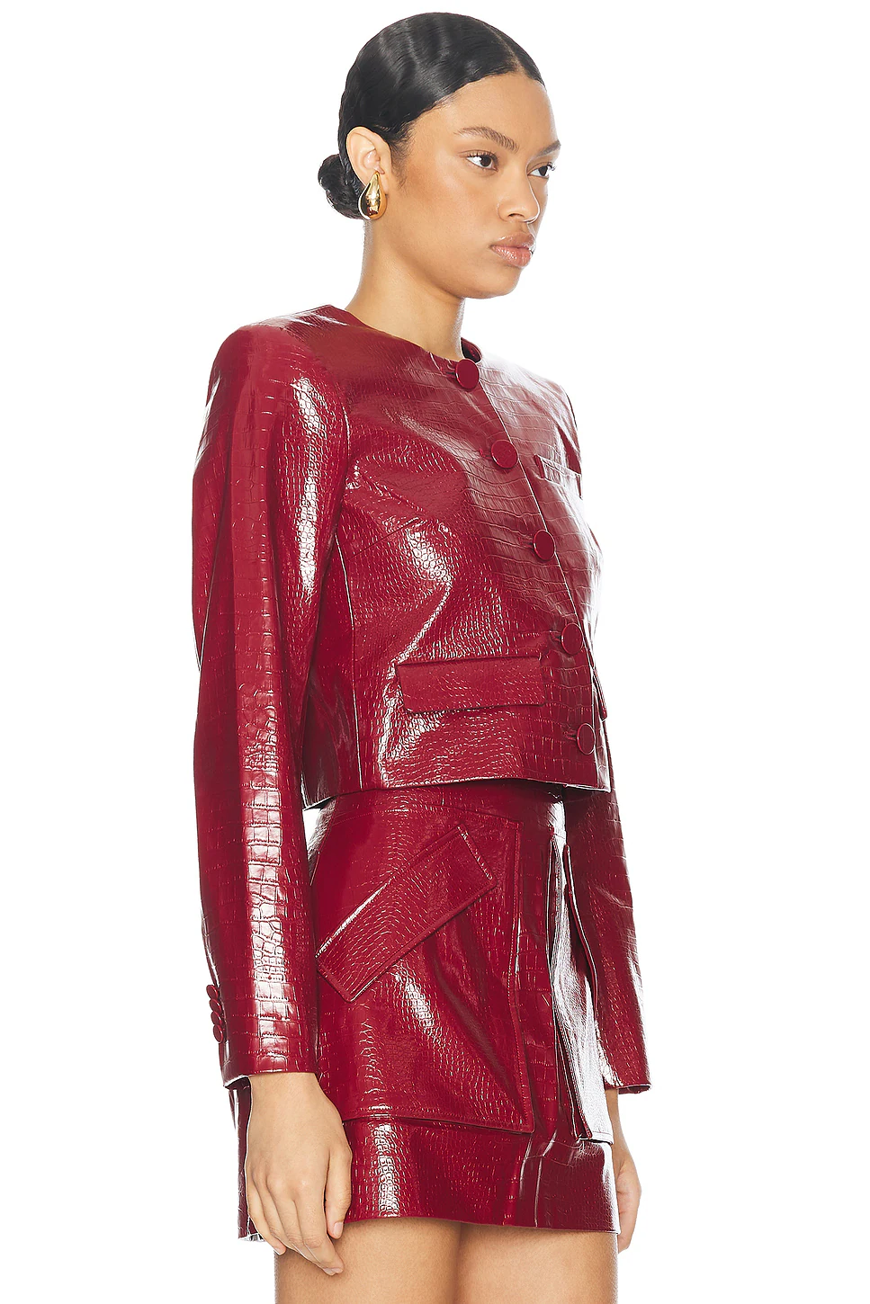 for FWRD Cropped Barnett Jacket Burgundy