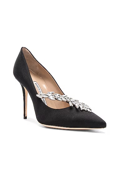 Satin Nadira Heels Black