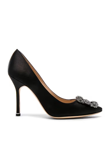Hangisi 105 Satin Pumps Black Satin