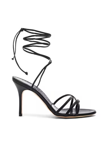 Leva 105 Leather Sandal in Black Black Nappa