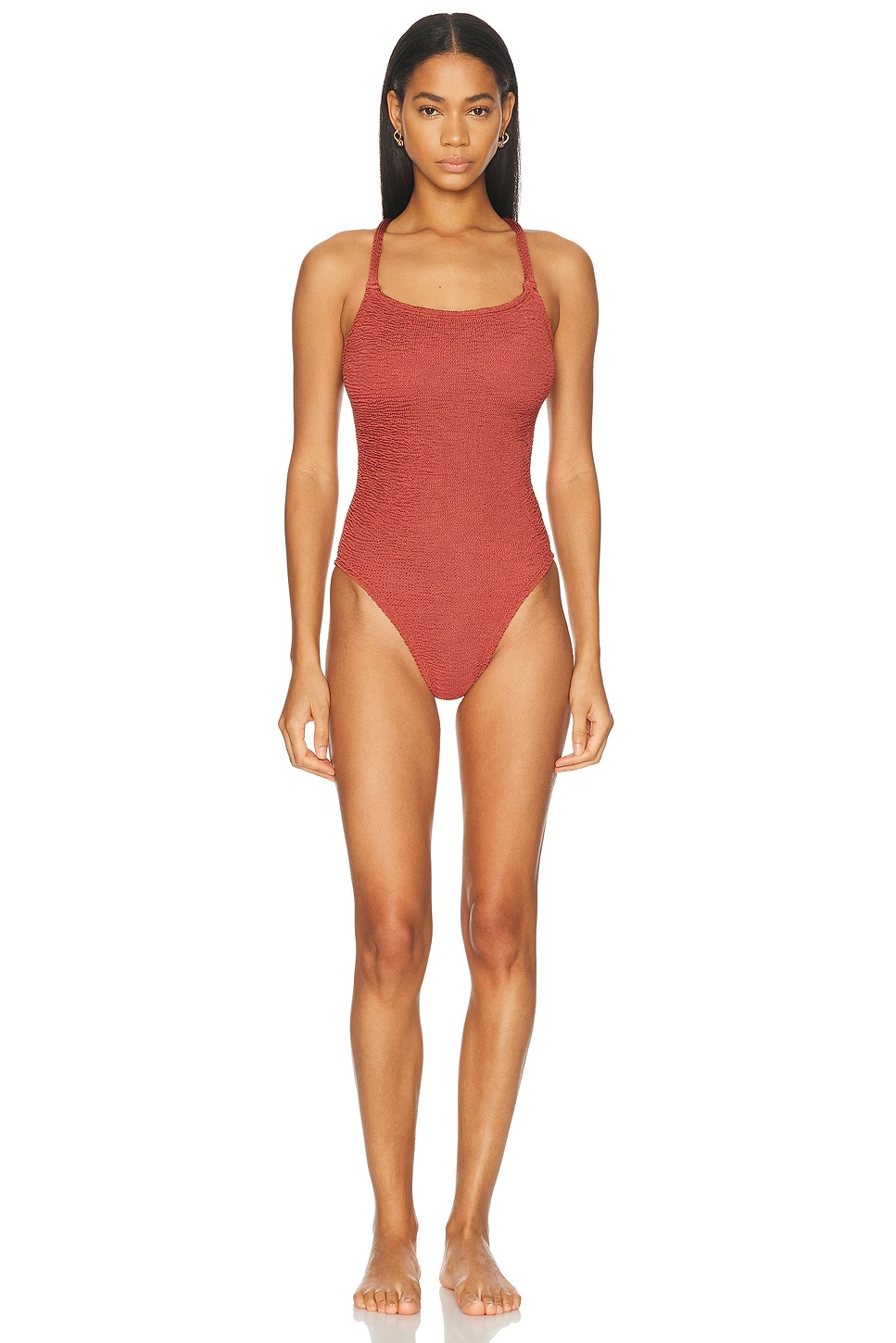 Bette Swimsuit Metallic Rosewood