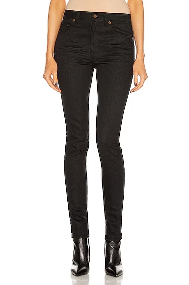 Medium Waist Skinny Jeans Used Black