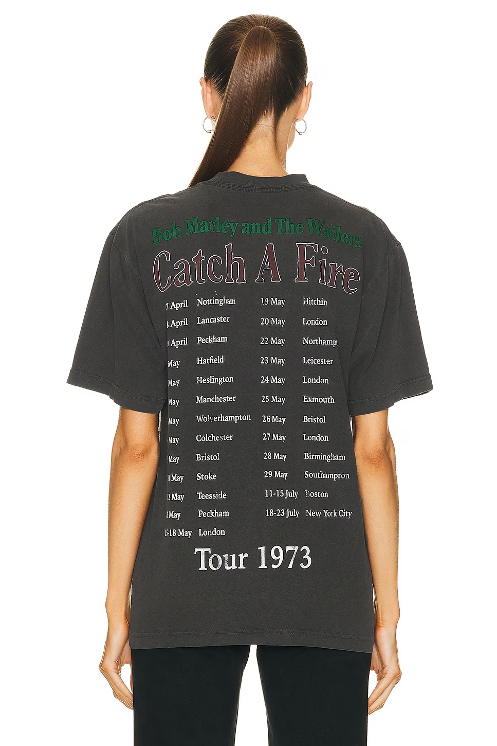 Bob Marley Tour T-Shirt Washed Black