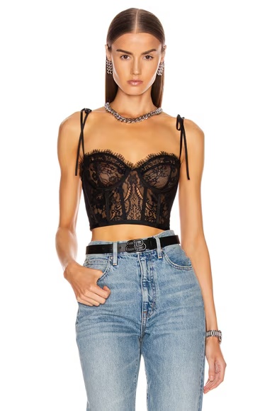 Nayra Bustier Top Black