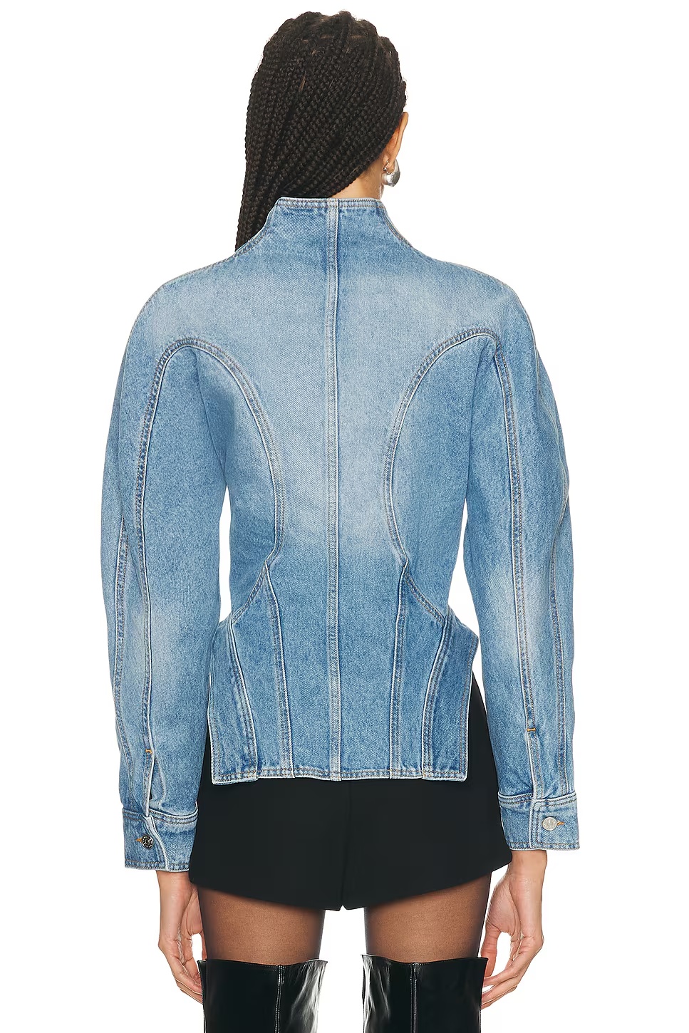 Cinched Jacket Medium Blue