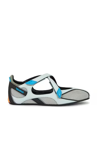Floor01 Ballerina Flat Turquoise & Orange